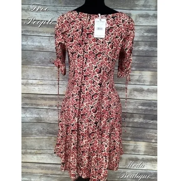 Free People flower mini dress