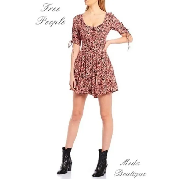Free People flower mini dress