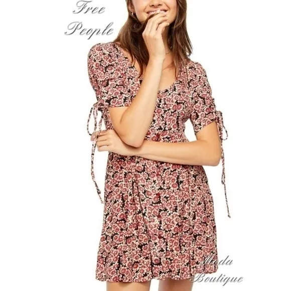 Free People flower mini dress