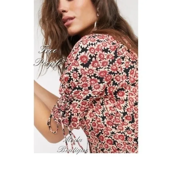 Free People flower mini dress