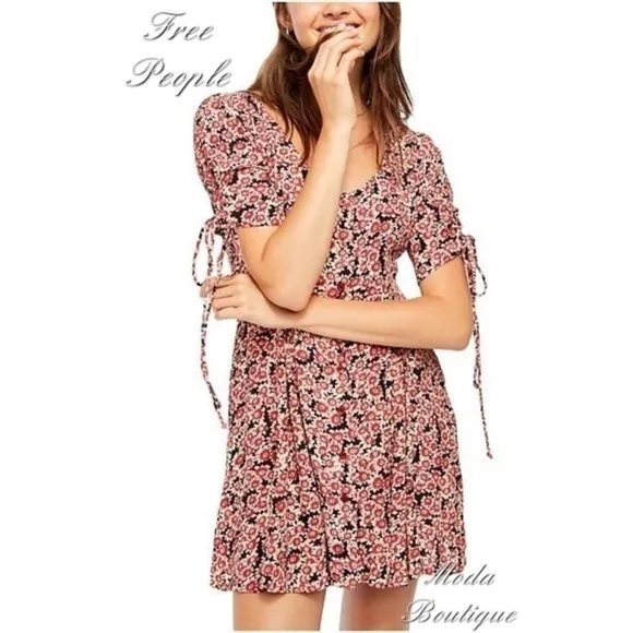 Free People flower mini dress