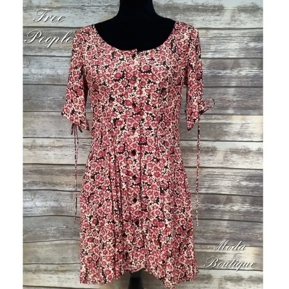 Free People flower mini dress