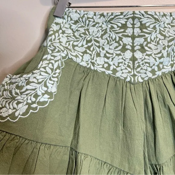 Free People FP One Mexico City Embroidered Ruffles Shorts XS