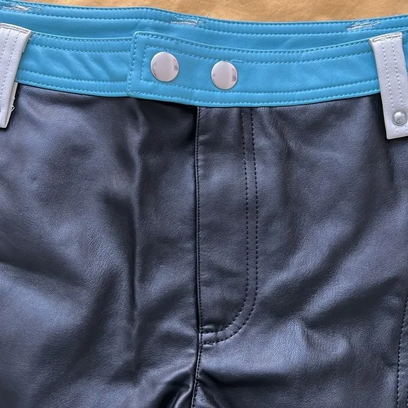 Free People Full Throttle Leather Motto Shorts