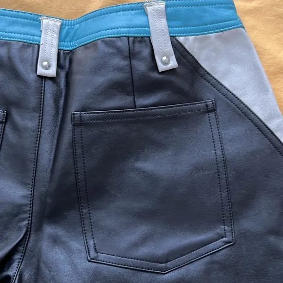 Free People Full Throttle Leather Motto Shorts