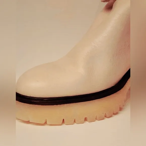 Free People Jesse Women's Cutout Boots In Ivory Size 8.5/39