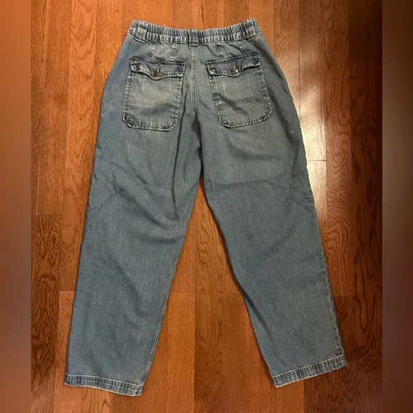 Free People Maeve Low Slung Oversized Trouser Jeans -Size Small