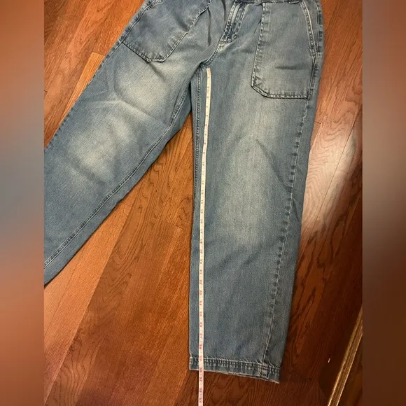 Free People Maeve Low Slung Oversized Trouser Jeans -Size Small