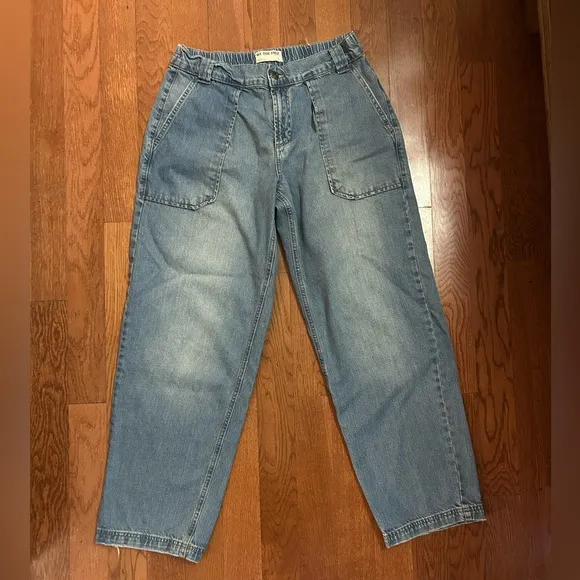 Free People Maeve Low Slung Oversized Trouser Jeans -Size Small
