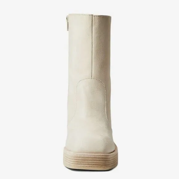 Free People NWOB Women's Ivory Leather Ruby Platform Boot Size 38.5