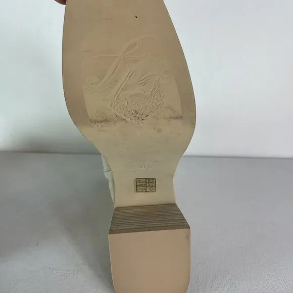 Free People NWOB Women's Ivory Leather Ruby Platform Boot Size 38.5
