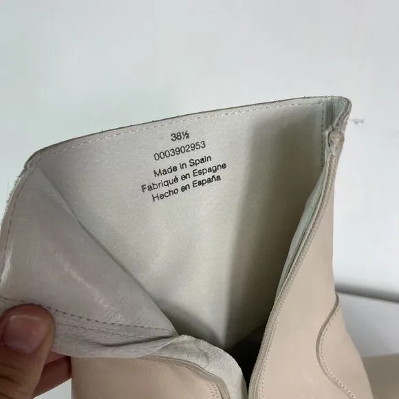 Free People NWOB Women's Ivory Leather Ruby Platform Boot Size 38.5