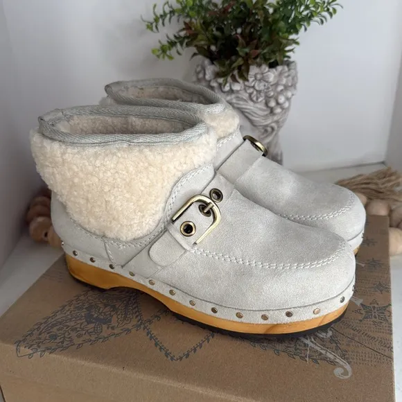 Free People Oak Clog Boots Dusty Bunny Sz 7.5