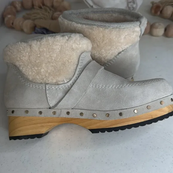 Free People Oak Clog Boots Dusty Bunny Sz 7.5