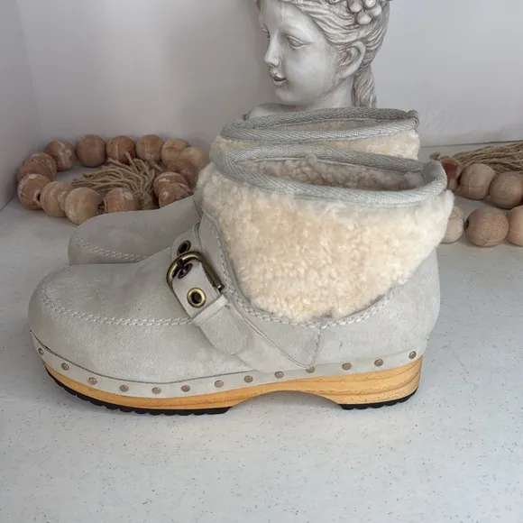 Free People Oak Clog Boots Dusty Bunny Sz 7.5