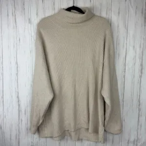 Free People oversized cream turtleneck sweater Small