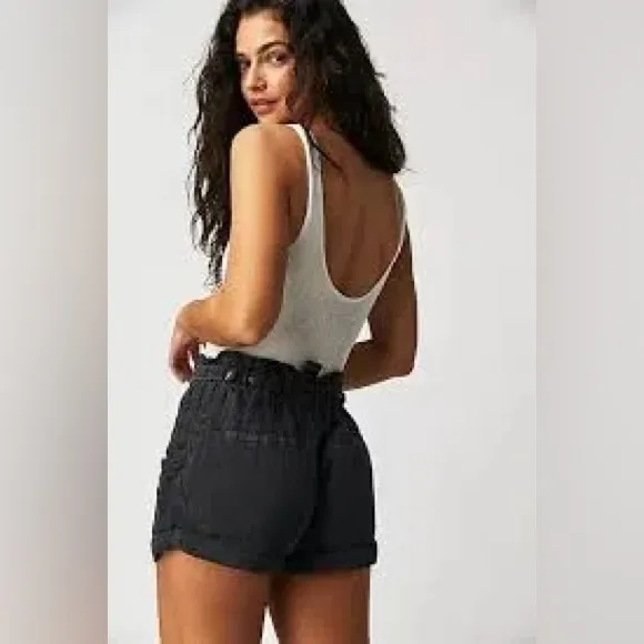 Free People Topanga Cuff Short in Washed Black. NWT size small.