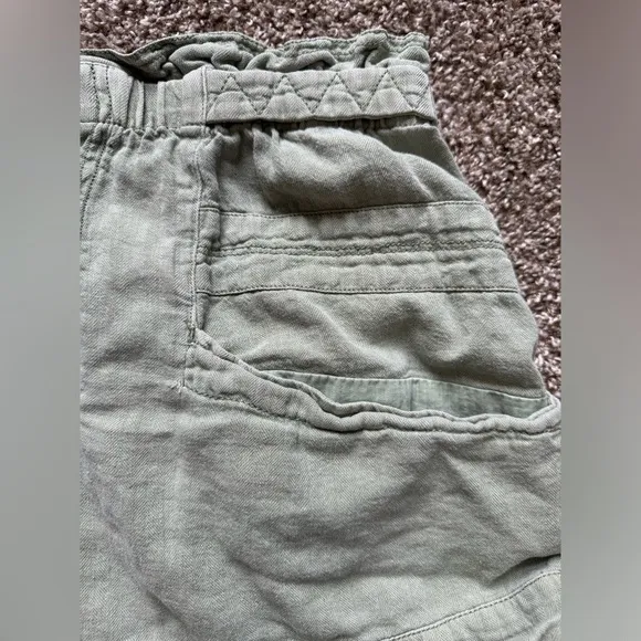 FREE PEOPLE Topanga Cuff Shorts Oil Green Medium