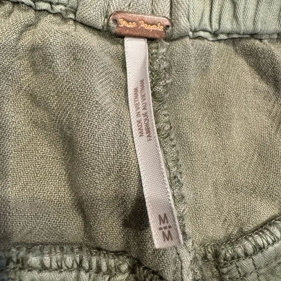 FREE PEOPLE Topanga Cuff Shorts Oil Green Medium