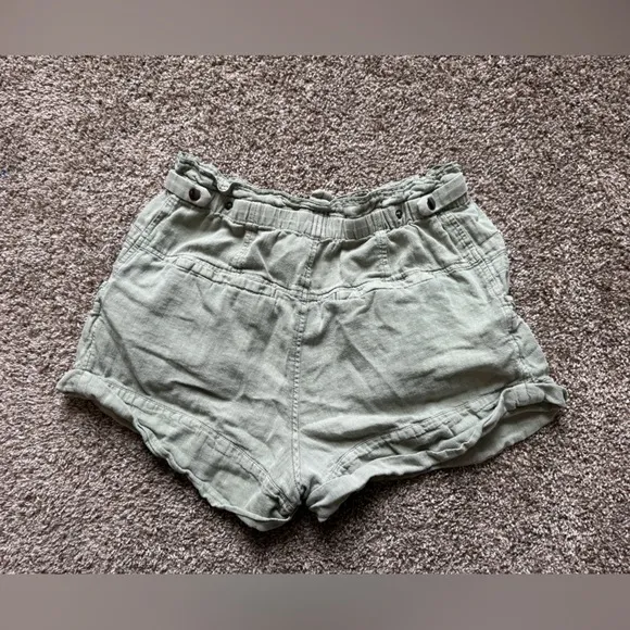 FREE PEOPLE Topanga Cuff Shorts Oil Green Medium