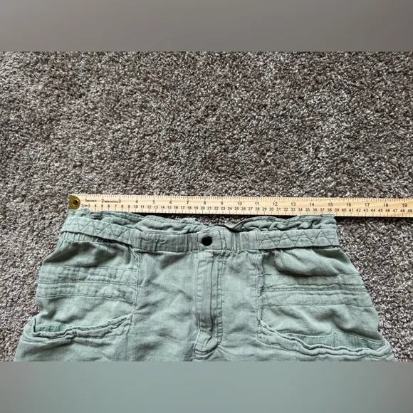 FREE PEOPLE Topanga Cuff Shorts Oil Green Medium