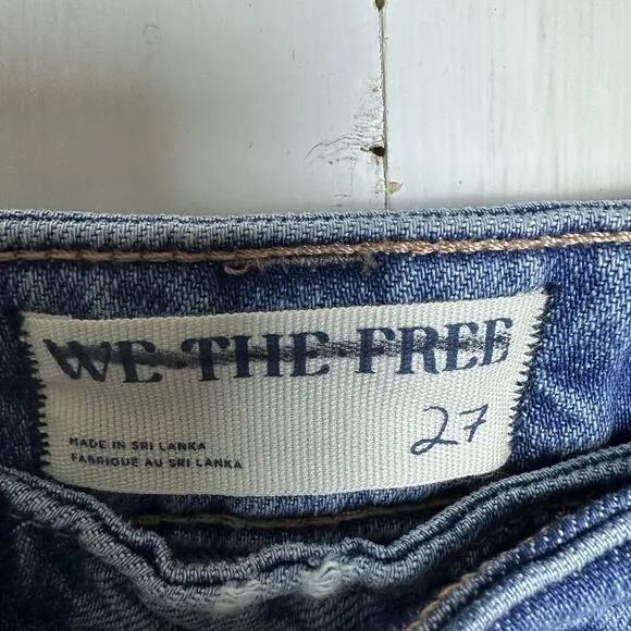 Free‎ People We The Free Chani Denim Maxi Skirt Buttons Front Slit NWT Size 27