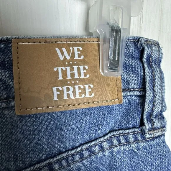 Free‎ People We The Free Chani Denim Maxi Skirt Buttons Front Slit NWT Size 27