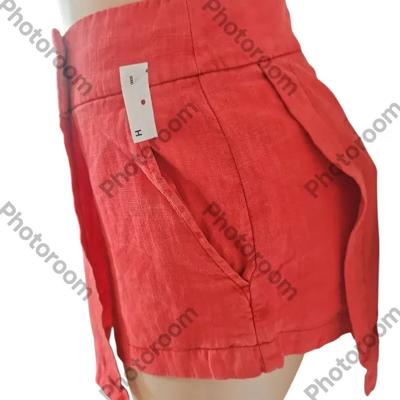 FREE PEOPLE Woman Johana Linen Skort Summer Fig Color Size 14