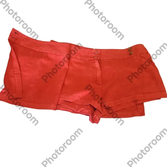 FREE PEOPLE Woman Johana Linen Skort Summer Fig Color Size 14