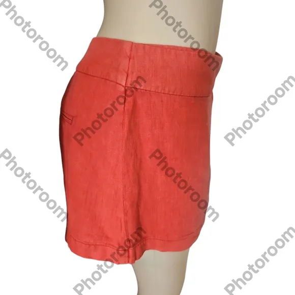 FREE PEOPLE Woman Johana Linen Skort Summer Fig Color Size 14