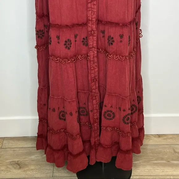 Free People Women's Pretty Cozy Maxi Dress Brown Small