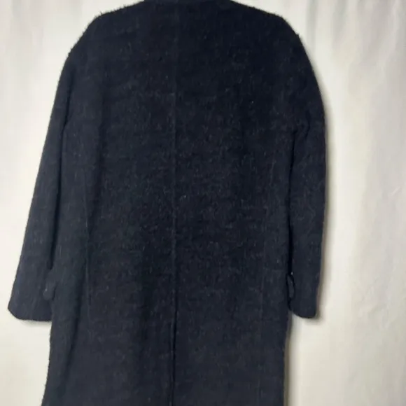 Free People Womens Wool Eyelet Lined Oversized Basic‎ Coat - Blue
