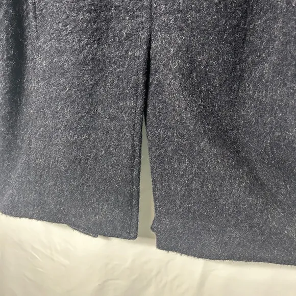 Free People Womens Wool Eyelet Lined Oversized Basic‎ Coat - Blue