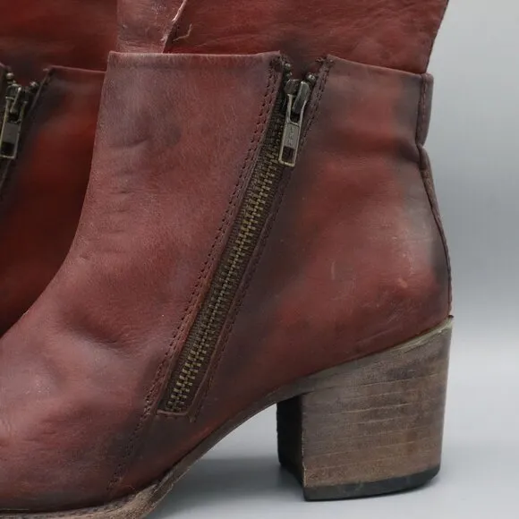 Freebird By Steven Carly Boots Women 9 Burgundy Classic Professional Boho Rustic