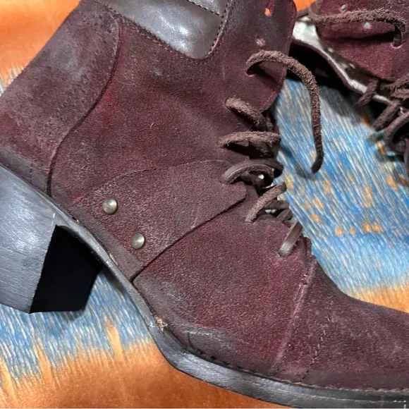 Freebird Cage Heeled Leather Boots size 8