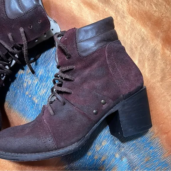 Freebird Cage Heeled Leather Boots size 8