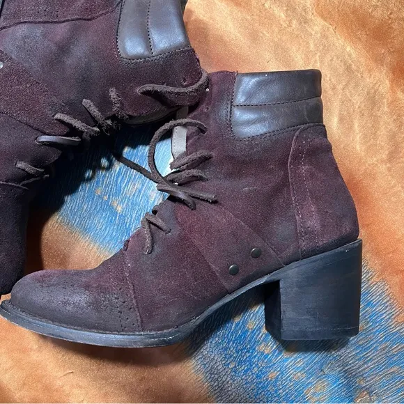 Freebird Cage Heeled Leather Boots size 8