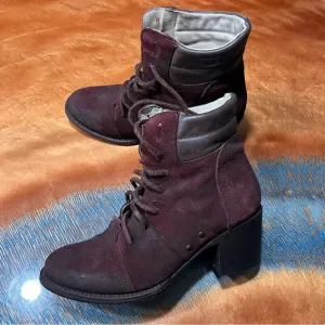 Freebird Cage Heeled Leather Boots size 8