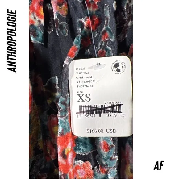 FREE PEOPLE BEAUTIFUL BLOOMS MINI DRESS NWT XS