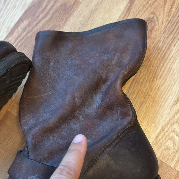Frye #76509 Veronica Short Womens Harness Riding Motorcycle Leather Boots Sz 7.5
