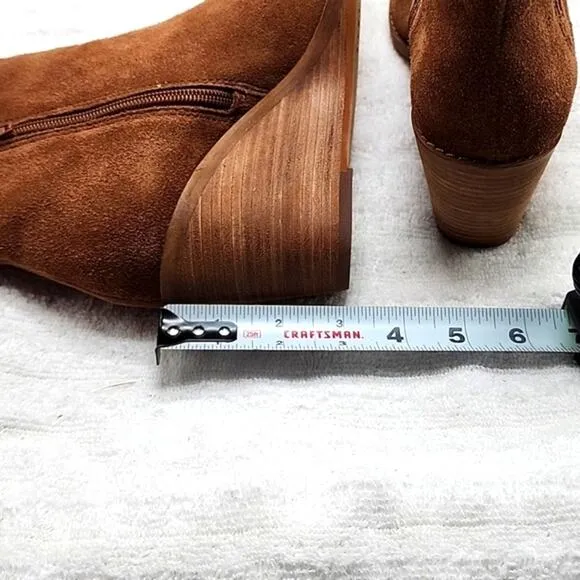 FRYE &amp; CO. KAYE CHELSEA WEDGE ZIPPER ANKLE BOOTIES SIZE 7 NWOB CUTE😍