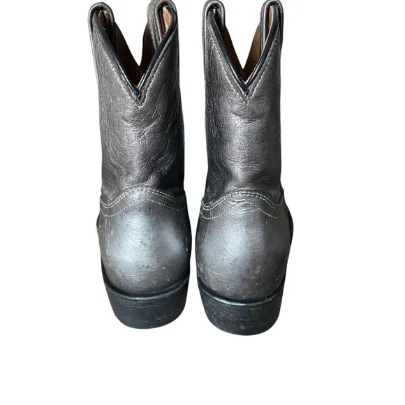 Frye Billy Short Ankle Dark Pewter Boots Silver Metallic size 8