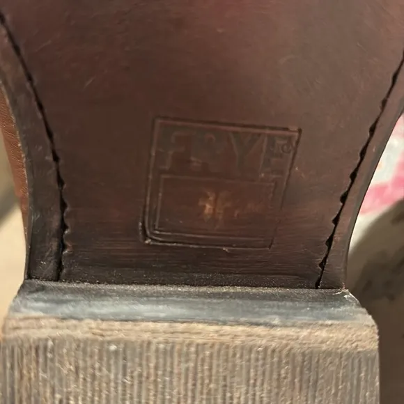 FRYE billy short country western cowboy boots - brown