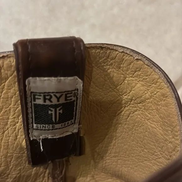 FRYE billy short country western cowboy boots - brown