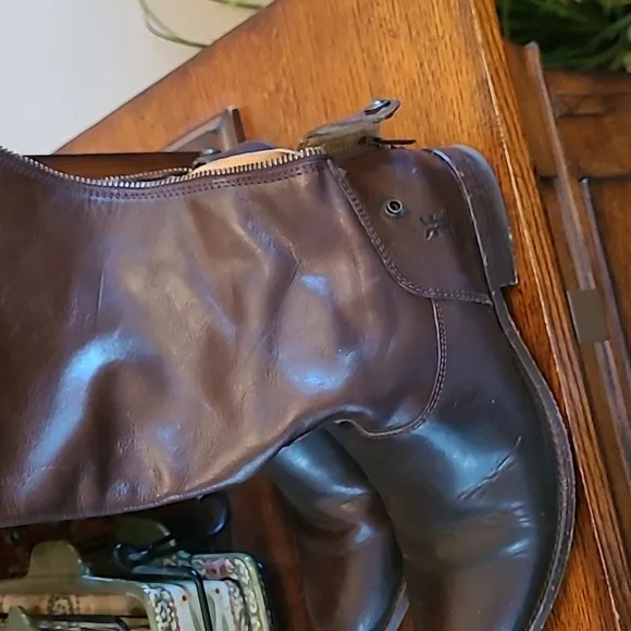 Frye brown leather riding boots, size 7.5