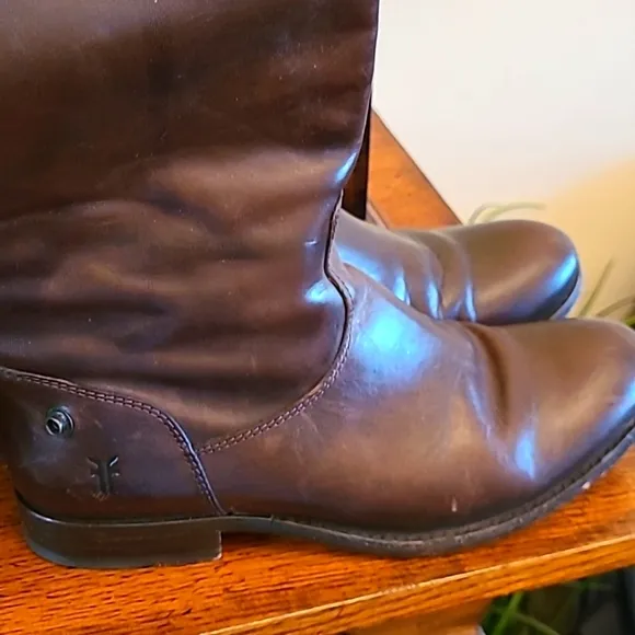 Frye brown leather riding boots, size 7.5
