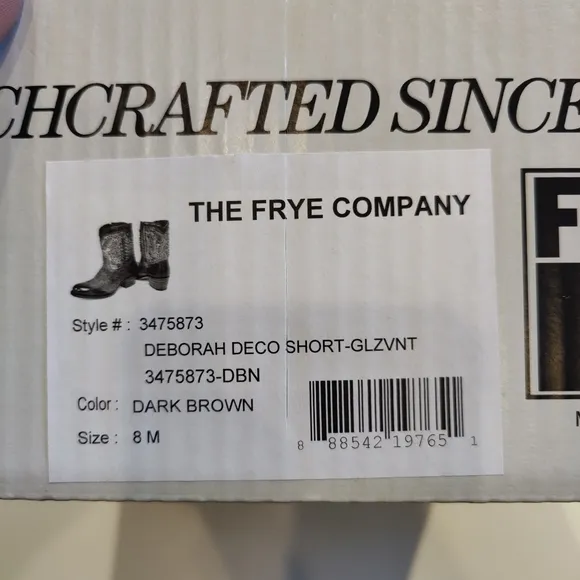 Frye Deborah Deco Short Boots Dark Brown