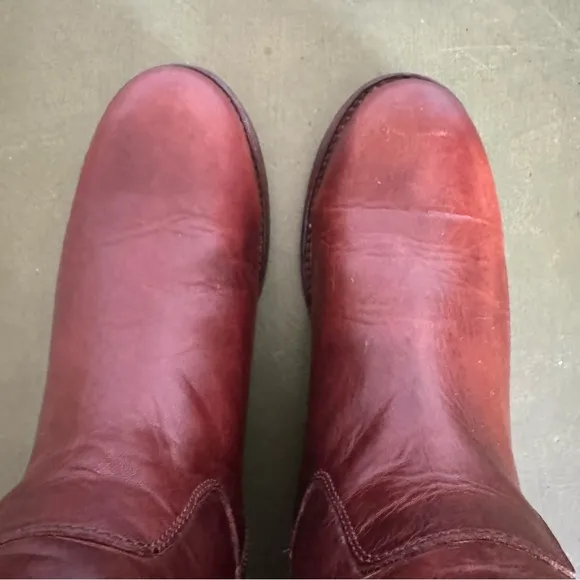 Frye MELISSA BUTTON Mid Calf/Short Boots in Cognac Leather *Mexico*