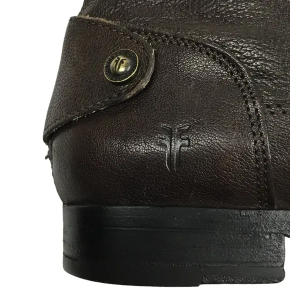 FRYE Melissa Buttoned Knee High Leather Boots Back Zip