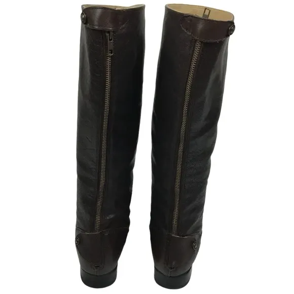 FRYE Melissa Buttoned Knee High Leather Boots Back Zip